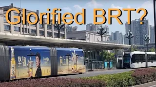 what is this a glorified bus rapid transit autonomous rail rapid transit in yibin china 2025 