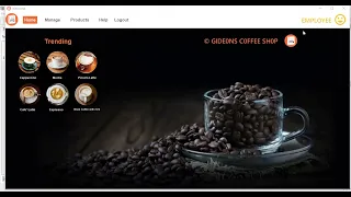 Source Code Coffee Shop Management System using Python Tkinter Cafe Management System