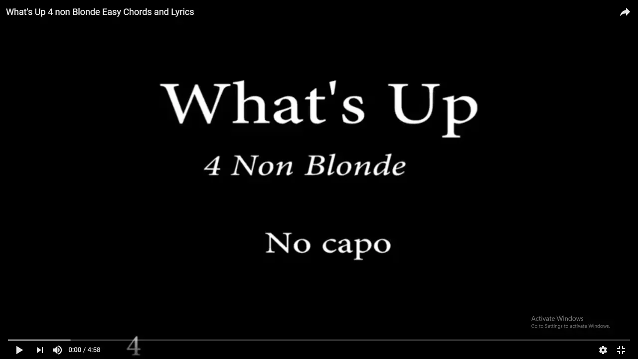 What's Up 4 non Blonde Easy Chords and Lyrics What's Up 4 non Blonde Easy Chords and Lyrics