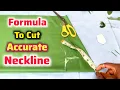 How to cut an accurate neckline measurement