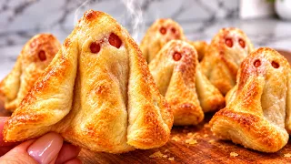 👻 Fantome de Halloween - prea simpatice ca să le mănânci! Gustări simple din aluat foietaj