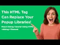 No More Modals with Libraries Use Native HTML Dialog in React Dialog Tutorial Using HTML dialog