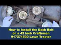 How to Install a Deck Belt on a 42 inch Craftsman 917271530 Lawn Tractor