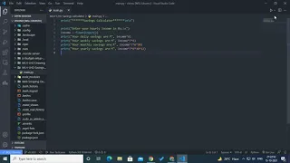 python savings calculator