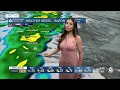 Warm daytime temperatures on Monday followed by a chance of rain overnight