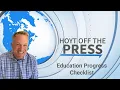 Hoyt Off The Press Education Progress Checklist