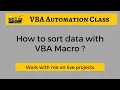 VBA code to Sort Data in Excel Sorting in VBA VBA sorting code