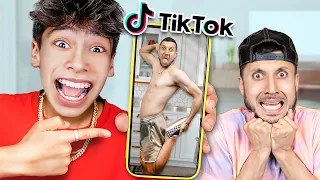 son reacts to his dads cringe tiktoks 