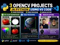 Python OpenCV Projects in VS Code HSV Color Segmentation Tracking Webcam Image Rotation