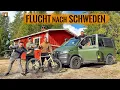 Download Lagu FRITZ, BRIAN, BOMMEL \u0026 MATTIN on the ESCAPE to Sweden | ESCAPE CAR TEST | Survival Mattin