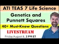TEAS 7 Life Science Genetics and Punnett Squares