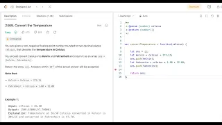 Leetcode Problem 2469 Convert the Temperature Leetcode Solution 2469 EASY Javascript