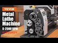 VEVOR Metal Lathe Machine 0-2500 RPM Continuously Variable Speed for Processing Precision Parts
