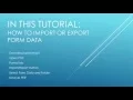 How to Import or Export PDF Form Data