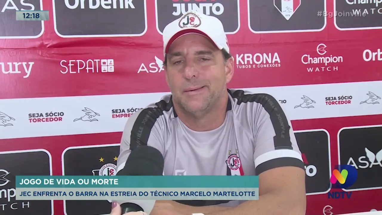 Jogo de vida ou morte: JEC enfrenta o Barra na estreia do técnico Marcelo Martelotte