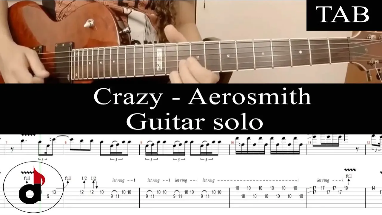 CRAZY - Aerosmith: SOLO guitar cover + TAB