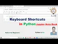 Keyboard Shortcuts in Jupyter notebook shortcuts in Jupyter Notebook