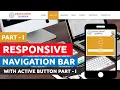 Responsive Navigation Bar With Active Button Part 1 Navigation Bar With Active Menus Navbar Menu
