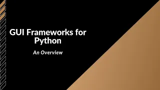 GUI Frameworks for Python