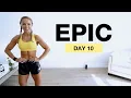 Day 10 of EPIC 30 Min Full Body Burpee HIIT Workout No Repeat