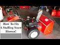 Snow Blower DIES After A Few Minutes Of Running - Here s How To Fix It Without Using Any Tools