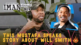 mustafa speaks credits will smith for providing the script to succeed iman amongst men