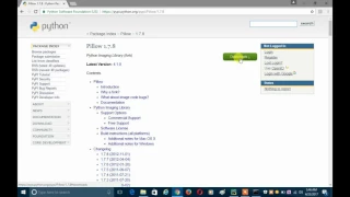 HOW TO DOWNLOAD AND INSTALL PILLOW PYTHON IMAGE LIBRARY