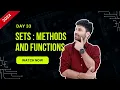 Hello Python Day-33 Sets Method and Functions