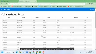 Column Group Report with JavaScript in Oracle Apex