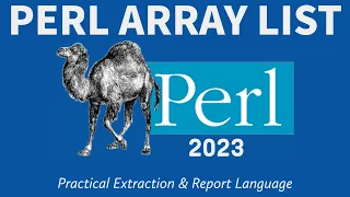 Perl Programming - Array List 2023