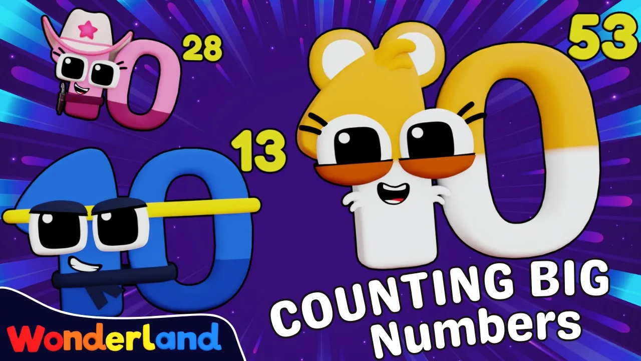 Wonderland: Counting Big Numbers | BIG NUMBERS | Learn to count