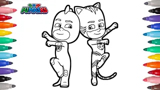 PJ Masks Catboy and Gekko Coloring Pages | PJ MASKS ⚡️