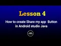 How to implement share App button in Android studio java