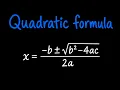 Solving quadratic equations using the quadratic formula