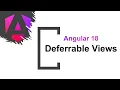 Angular 18 - Deferrable Views defer block defer Loading Angular 18 new features