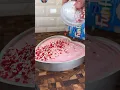 Heart shaped Funfetti poke cake