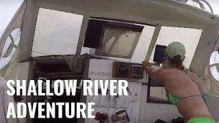 Sailing alone up a windy shallow river in Panama. Quite the adventure!  – UNTIE THE LINES III #48