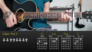 Beyonce - Halo Easy Guitar Lesson Tutorial with and Rhythm
