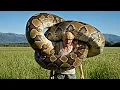 Giant Python Attacks Elderly Man In Field! Professional Rescue Team Saves Him