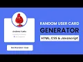 Random User Card Generator Javascript Project With Source Code