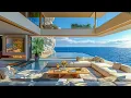Download Lagu Morning Jazz With The Sound Of Ocean Waves To Relax - Smooth Jazz Music In Luxury Living Room Space