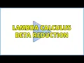 Lambda Calculus beta reduction