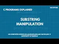 Substring manipulation Finding the position of the substring Programming in C Online class