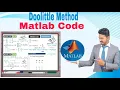 Doolittle Method LU Decomposition With Matlab Code Algorithm Output Table Form Lecture 11