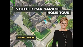 Stunning 5 bedrooms Home with Pool 3-Car Garage Spring TX Home Tour 3719 Sapling Trail Ct