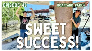 [Ep 46] Dropping the Rudder is Easier That Putting It Back Up But We’ve Got a Boatyard Win!
