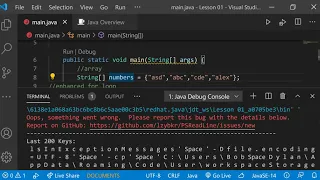02 Java and Visual Studio Arrays and Looping