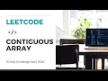 13th Day challenge of 30 Contiguous Array