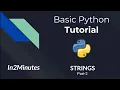 IN-2-MINS Python Tutorial Series STRINGS Part-2 Hindi PYTHON PROGRAMMING