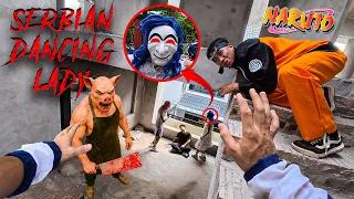 NARUTO ESCAPES THE SERBIAN DANCING LADY IN REAL LIFE 94.0 | Horror Parkour Pov Short | 3Run